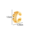 Gold star-shaped U-shaped ear cuff with pavé zircons measuring 1.5cm by 1.34cm - Five-Point Star Zircon Style (2617-5#金)