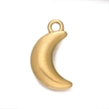Single gold plated stainless steel crescent moon pendant for DIY jewelry making - Gold 537# Crescent Moon / 8*14.5mm