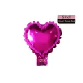 Vibrant rose red heart shaped 5 inch aluminum foil balloon for party decoration - 5-inch Heart Rose Red