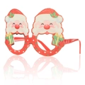 Detailed view of Santa Claus themed felt glasses frame for Christmas party decorations - Classic Santa Claus Style (W-WS101#)