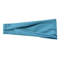 Elastic deep teal yoga headband for sports and running in a breathable knit fabric - Teal