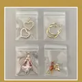 Transparent 6x8cm PVC zipper jewelry bags for oxidation-resistant earring storage - 6x8cm Storage Bags 50Pcs