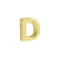 Polished 18k gold initial D pendant with a smooth metallic finish for necklaces - Letter D