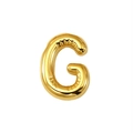 Polished 18K gold letter G pendant necklace with balloon bubble effect for women - Letter G (Gold)