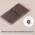 4mm coffee brown roasted ceramic seed beads in bulk bag for DIY jewelry making - Coffee 4mm
