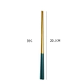 Modern gold and dark green 304 stainless steel chopsticks, length 22.5cm and weight 32g - Green Gold Chopsticks