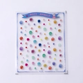 3D Bunte halbtransparente Wassertropfen Nagelsticker in Macaron-Farben Modell KX340 - Bunte 3D Polka Dots (KX340)