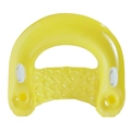 Inflatable yellow U-shaped floating lounge chair with cup holders and armrests - U-Shaped Water Lounger / Yellow