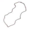 Collana a catena a sfere da 4mm in acciaio inossidabile argento con chiusura a moschettone - Color Acciaio