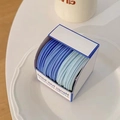 Blue gradient seamless ponytail hair ties set with high elasticity in gift box - 1099F Blue Gradient (5 Pcs Boxed)