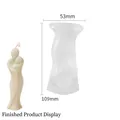 Hugging couple silicone candle mold for DIY soap with 109mm height dimensions - Style 7 Kissing Couple Silhouette