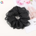 30d Chiffon Hair Tie - Black / Qiyue Factory Direct Sales