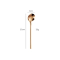Single rose gold 304 stainless steel coffee spoon 13cm length and 15g weight - 410 Stainless Steel / 13cm / Rose Gold