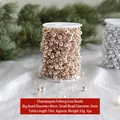 Champagne 10m fishing line pearl beads 8mm and 3mm for Christmas tree decoration - 10m/8mm+3mm / Champagne