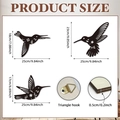 Dreiteiliges schwarzes Kolibri-Wandkunst-Set aus Holz mit Maßen und Hohlmustern - Kolibri 3-teiliges Set (Y24Y50636_Q)