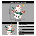Christmas snowman window sticker with red hat and green scarf, 30x30cm electrostatic film - Snowman With Fairy Lights (30*30cm)
