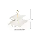 2-Tier Square White Gold