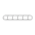 Minimalist white 5-slot silicone cable organizer for desk and car cable management - 5 Holes / White