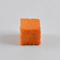 Realistisches Schlüsselanhänger-Modell aus orangefarbenem PVC-Tofu mit feiner Textur - Fisch Tofu - Ohne Ring