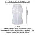 Silikonform für Frauenkörper-Kerzen 130mm Höhe für Harzguss und DIY Aromatherapie - Weibliche Torso-Form