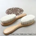 Set di due spazzole per scarpe in legno di faggio con setole bianche per cura della pelle - Spazzola in lana di legno di faggio naturale (A-133)