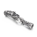 Edelstahl Drachenkopf Verschlussverbinder für DIY Lederarmbänder im Wikinger-Stil - Drachenkopf und Schwanz Set (KLJ6328-Z)