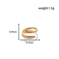 Adjustable golden snake ring in stainless steel with detailed scale texture and open design - Snake Shape / Gold