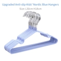 Percha antideslizante infantil azul nórdico, 30 x 18 cm, para ropa húmeda y seca - Estilo Niños 30cm / Azul Nórdico