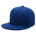 Gorra snapback clásica azul con visera plana en tela de sarga para hombre y mujer - Ajustable / Azul Real