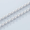 Classic silver 304 stainless steel round link pearl chain for DIY jewelry making - 6mm Polished Steel Color