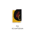 Close-up of African girl cartoon embroidery patch showing 4.3x5.8cm size and texture - Style 3 Portrait Embroidery Jigsaw