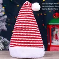 Cappello di Natale a strisce bianche rosse con glitter altezza 40cm giro 60cm - Cappello di Natale Stile 024-A / Rosso Bianco Classico