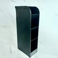 Vertical black multi-layered plastic stationery holder with slanted compartments - Slanted Pure Black Small