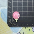 Detail showing pink ice cream resin charm size measurement of 1.5cm x 2cm with ruler - Pink Balloon