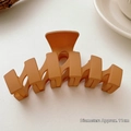Large matte orange shark hair claw clip for women, 11cm length for thick hair - Irregular Geometric Style / Diameter Approx 11cm / Orange