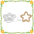 Pentagram star silicone resin mold for DIY crafts in white and beige finishes - Round Corner Star / Large