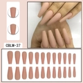 Set dettagliato di unghie finte ballerina lunghe rosa opaco con 24 pezzi di varie misure - Rosa Nudo Opaco (CBLM-37)