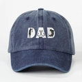 Berretto da baseball in cotone lavato blu navy con ricamo DAD e sagoma da pesca - Taglia unica / Blu navy