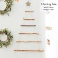Decoración de pared de árbol de Navidad colgante de madera natural con 7 niveles - Árbol de Troncos Naturales de 7 Niveles (54x92cm)