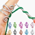 Anillo de ganchillo ajustable con forma de serpiente para tensión de hilo en varios colores - Juego de 10 Colores 1#