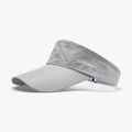 Grey breathable mesh visor hat with SPORT text detail for outdoor sports and sun protection - Adjustable / Light Gray
