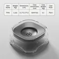 Bol d'eau anti-débordement gris pour animaux avec disque flottant, 21,3 cm et 0,385 kg - Bol Flottant Transparent / Gris Mer Profonde