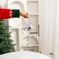 Silver Christmas bell ornament with white satin bow and pearls for tree decoration - Silver 3 Bells