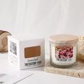 Rose in No Man's Land scented glass candle with wooden lid and gift box packaging - Rose of No Man's Land