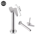 Solid G23 titanium lightning bolt push-in flat back stud in silver finish 5.5mm - Flash / 1.2*8mm