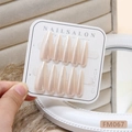 Unghie finte stiletto fatte a mano in rosa nude perlato, set da 10 pezzi su scheda - Taglia M (FM067-M)