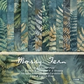 Mossy Fern 6x6 inch 160gsm scrapbook paper pad with 12 unique botanical patterns - 21028b 24 Sheets