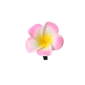 Fermaglio per capelli con fiore di frangipane sfumato rosa e giallo e perla per la spiaggia - 6cm-Rosa