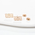 Ohrstecker mit gotischer 888-Glückszahl aus 18K vergoldetem Edelstahl - 888 Roségold