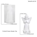 Detailed silicone mold for DIY butterfly girl figure with dimensions and 52g product weight - Butterfly Girl Style 02